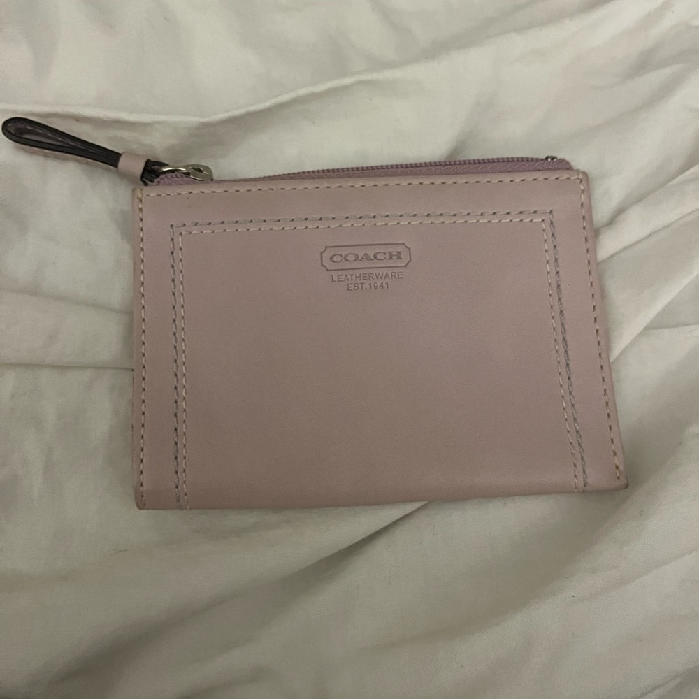 Coach Leather Keychain Wallet